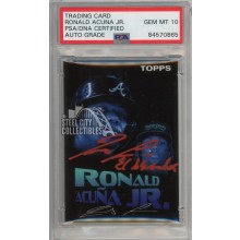 Ronald Acuna Jr 2021 Topps Project 70 Autograph "El Abusador" Card #4 PSA/DNA 10 (Red Ink)