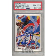Ronald Acuna Jr 2021 Topps Project 70 Autograph "La Bestia" Card #130 PSA/DNA 10 (Blue Ink)