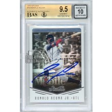 Ronald Acuna Jr 2018 Panini Studio Autograph Rookie Card #19 BGS 9.5 BAS 10