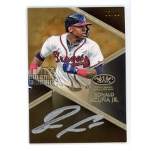 Ronald Acuna 2019 Topps Tier One Silver Ink Autograph Card #T1A-RAJ 03/10