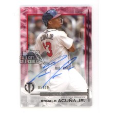Ronald Acuna 2019 Topps Tribute Autograph Card #TA-RAJ 05/10