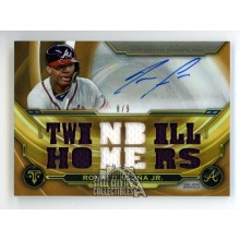 Ronald Acuna 2019 Topps Triple Threads Autograph Jersey Card #TTAR-RA3 8/9