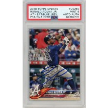 Ronald Acuna Jr 2018 Topps Update Autograph Rookie Card #US250 PSA 9 PSA/DNA