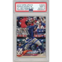 Ronald Acuna Jr 2018 Topps Update Autograph Rookie Card #US250 PSA 9 PSA/DNA 10