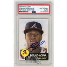 Ronald Acuna Jr 2018 Topps Living Autograph Rookie Card #19 PSA/DNA