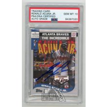 Ronald Acuna Jr 2021 Topps Project 70 Autographed Card #286 - PSA/DNA 10