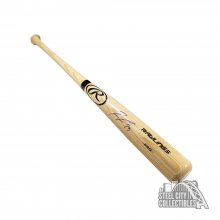 Ronald Acuna Autographed Rawlings Blonde Baseball Bat - JSA COA