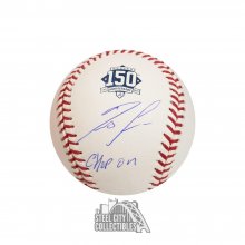 Ronald Acuna Jr Chop On Autographed Braves 150th Anniversary Official MLB Baseball - JSA COA