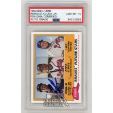 Ronald Acuna Jr 2018 Topps Braves Future Stars Autographed Card #FS-BRA - PSA/DNA 10