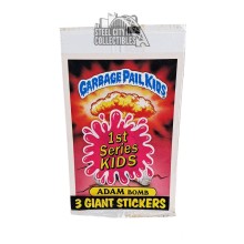 1986 Garbage Pail Kids Series 1 Jumbo 3-Sticker Pack - Adam Bomb