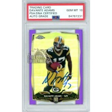 Davante Adams 2014 Topps Chrome Purple Refractor Autograph RC Card #114 PSA/DNA 10