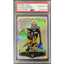 Davante Adams 2014 Topps Chrome Autograph Refractor Rookie Card #114 PSA/DNA 10