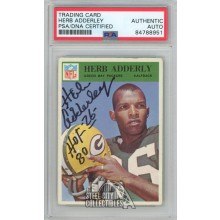 Herb Adderly 1964 Philadelphia HOF 26 Autograph Card #80 PSA/DNA