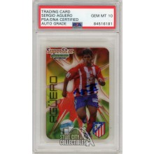 Sergio Aguero 2006-07 Mundicromo Super Star Autograph Rookie Card #362- PSA/DNA 10
