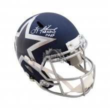 Troy Aikman SB XXVII MVP Autographed Cowboys AMP Replica Full-Size Football Helmet - BAS COA