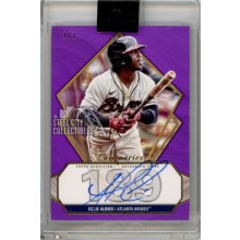 Ozzie Albies 2022 Topps Luminaries Purple Autograph Card #HK-OA 1/3