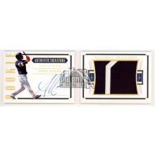 Ozzie Albies 2018 Panini National Treasures Autograph Patch Rookie Booklet Card 06/10