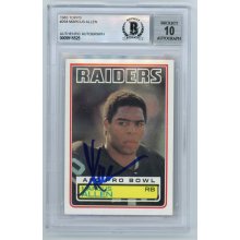 Marcus Allen 1983 Topps Football Autograph Auto Rookie Card #294 - BAS 10