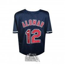 Roberto Alomar Autographed Cleveland Indians Custom Baseball Jersey - JSA COA