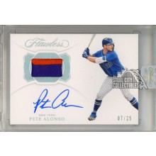 Pete Alonso 2019 Panini Flawless Autograph Patch Card #PA-PA 07/25