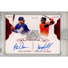 Pete Alonso/Yordan Alvarez 2020 Panini Flawless Autograph Card #DS-AA 03/20