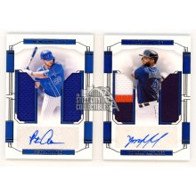 Pete Alonso/Yordan Alvarez 2020 Panini National Treasures Autograph Booklet Patch Card 11/25