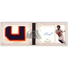 Jose Altuve 2019 Topps Definitive Autograph Booklet Patch Card #DAPB-JA 4/5