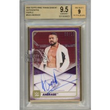Andrade 2020 Topps Transcendent WWE Purple Autograph Card 08/10 BGS 9.5