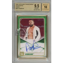 Andrade 2020 Topps Transcendent WWE Green Autograph Card 13/15 BGS 9.5