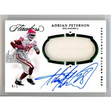 Adrian Peterson 2019 Panini Flawless Collegiate Autograph Patch Card #1 4/5
