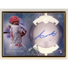 Aristedes Aquino 2020 Bowman Transcendent Platinum Autograph Rookie Card #BTVA-KL 1/1