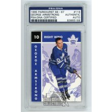 George Armstrong 1995 Parkhurst 66-67 Autographed Card #116 - PSA/DNA