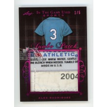 Alex Rodriguez 2019 Leaf In The Game Used Jumbo Tag Patch Card #JP-01 1/5