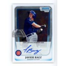 Javier Baez 2011 1st Bowman Chrome Autograph Card #BCAP-JBA *Surface Scratch*