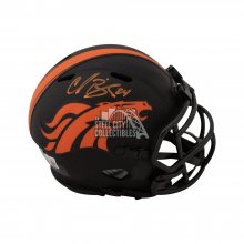 Champ Bailey Autographed Denver Broncos Eclipse Mini Football Helmet - BAS COA (Orange Ink)
