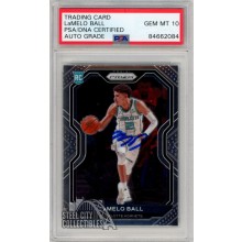 LaMelo Ball 2020-21 Panini Prizm Autograph Rookie Card #278 PSA/DNA 10