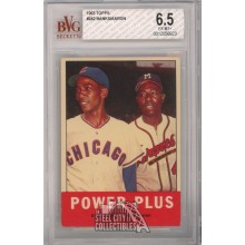 Ernie Banks/Hank Aaron 1963 Topps Card #242 BVG 6.5 Excellent-Mint+