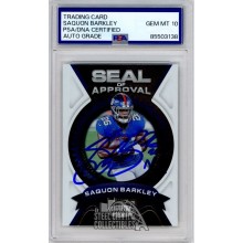 Saquon Barkley 2021 Certified Seal 2018 NFL ROY Auto Card #SA-3 PSA/DNA 10