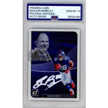 Saquon Barkley 2018 Donruss Fantasy Life Autograph Rookie Card #MBF16 PSA/DNA 10