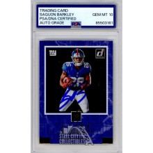 Saquon Barkley 2018 Donruss Elite Series Autograph Rookie Card #ESR-6 PSA/DNA 10