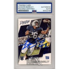 Saquon Barkley 2018 Panini Prestige 2018 NFL ROY Autograph RC Card #261 PSA/DNA