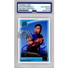 Saquon Barkley 2018 Donruss 2018 NFL ROY Autograph Rookie Card #306 PSA/DNA