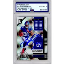 Saquon Barkley 2018 Unparalleled 2018 NFL ROY Autograph RC Card #RFSB PSA/DNA 10