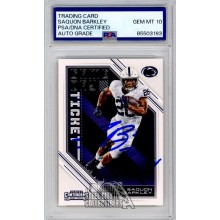 Saquon Barkey 2018 Contenders Draft 2018 NFL ROY Autograph RC Card #5 PSA/DNA 10