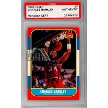 Charles Barkley 1986-87 Fleer Autograph Rookie Card #7 PSA/DNA