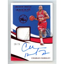 Charles Barkley 2020-21 Panini Immaculate Autograph Patch Card #SNS-CBA 20/25
