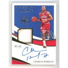 Charles Barkley 2020-21 Panini Immaculate Autograph Patch Card #SNS-CBA 01/35