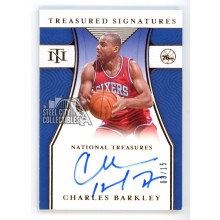 Charles Barkley 2021-22 Panini National Treasures Autograph Card #TS-CBK 03/15