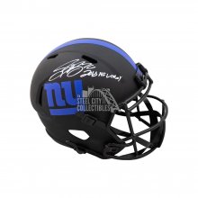 Saquon Barkley 2018 NFL OROY Autographed Giants Eclipse Full-Size Football Helmet - BAS COA