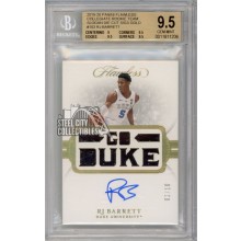 RJ Barrett 2019-20 Panini Flawless Collegiate Autograph Rookie Jersey Card 02/10 BGS 9.5